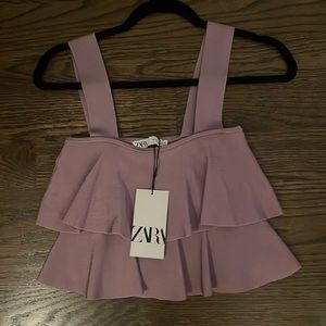 Zara ruffle top!